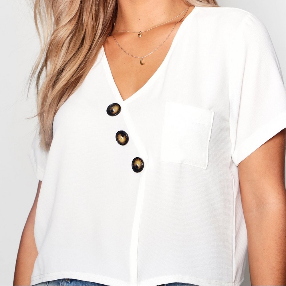 White crop top